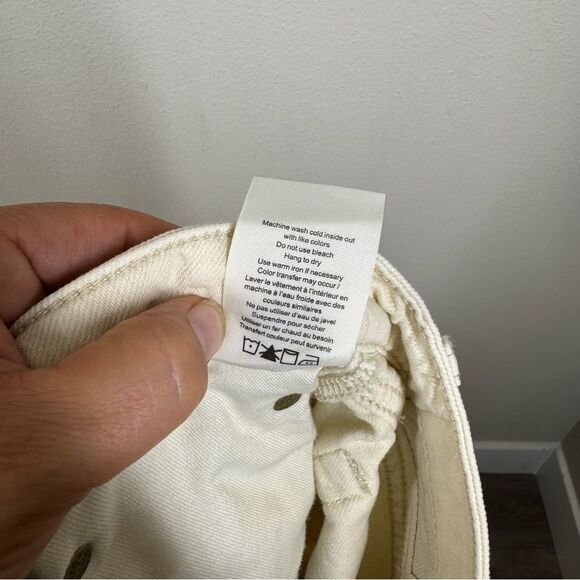 Rag & Bone Dre Low Rise Baggy Boyfriend Jeans Ecru Cream Denim Wide Leg Women 29 - Picture 9 of 9